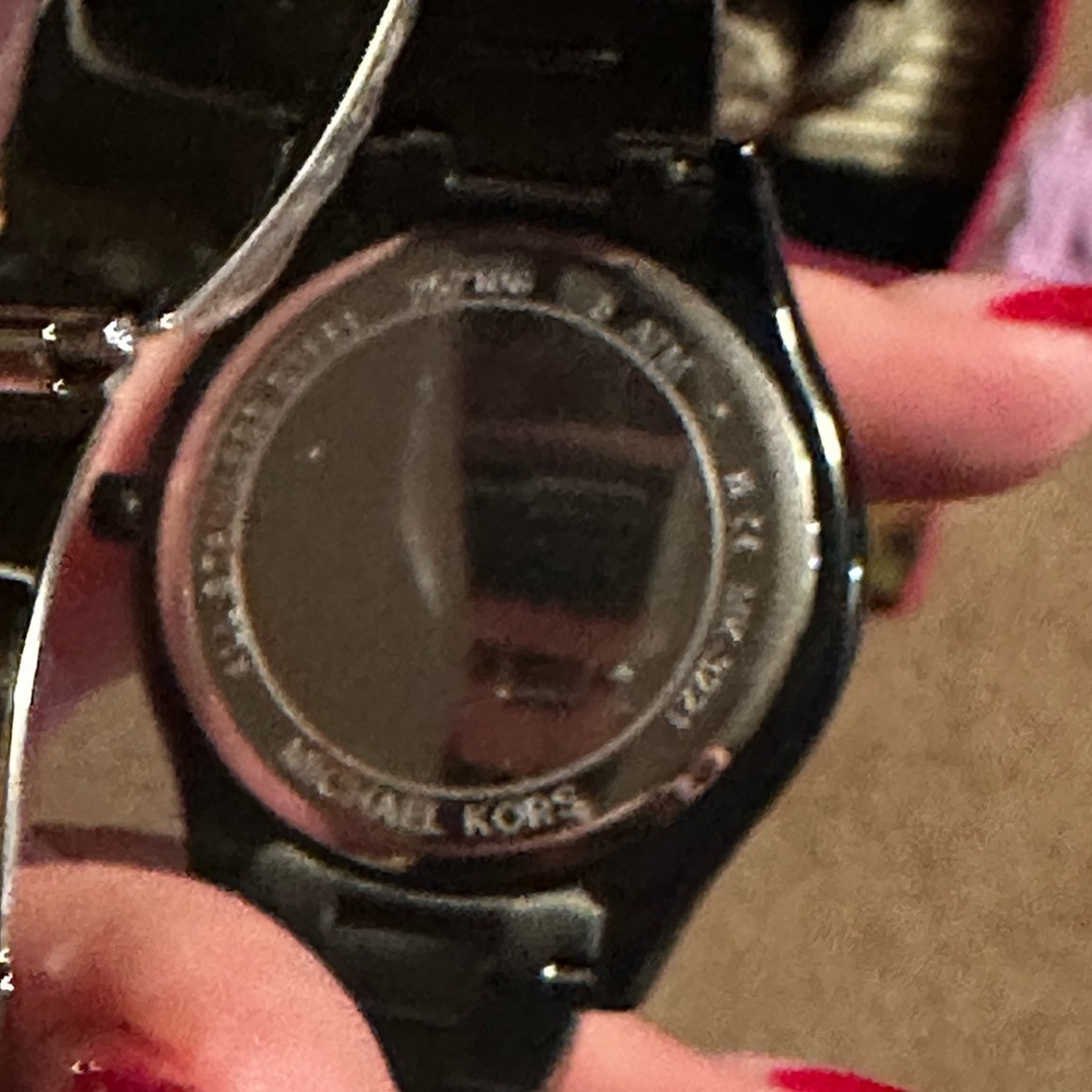 Michael Kors Black and Gold Watch with black face